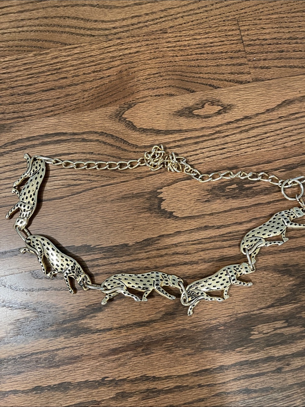 Gold panther leopard chain Link belt - Picture 4 of 9